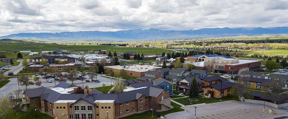 DJI_0329_webres Sheridan College Campus looking towards the Bighorn Mountains