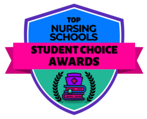 Top Nursing Schools Student Choice Awards online badge Top Nursing School Choice Award