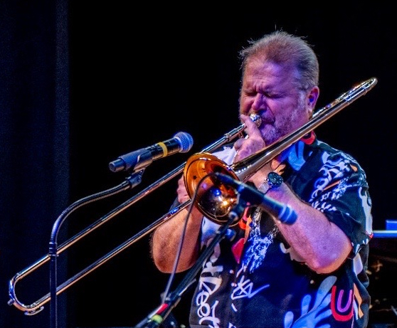 Summer Swing image of Eric Richards playing trombone